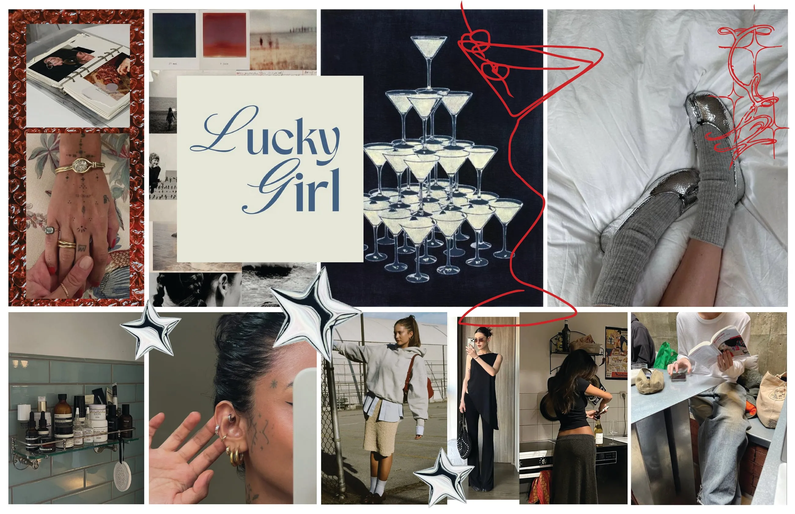 Mood board 04 — lucky girl lifestyle direction