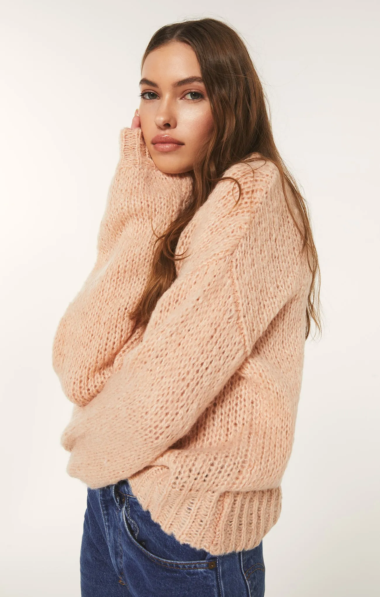 Other's Follow peach sweater